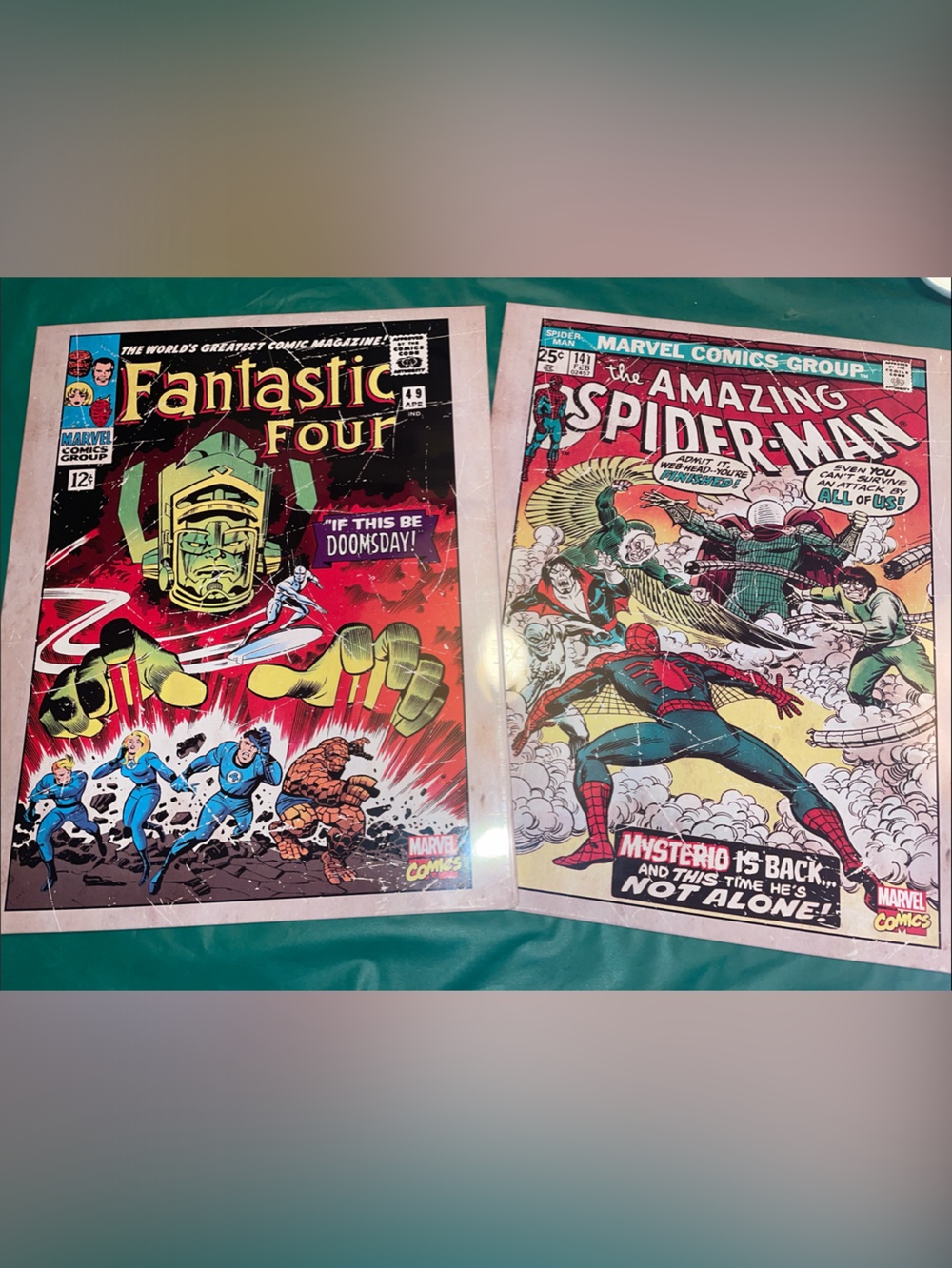 Marvel metal Posters — White Backing with Silver Trim